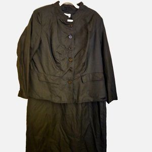 Plus Size Classy Black Dress with Jacket